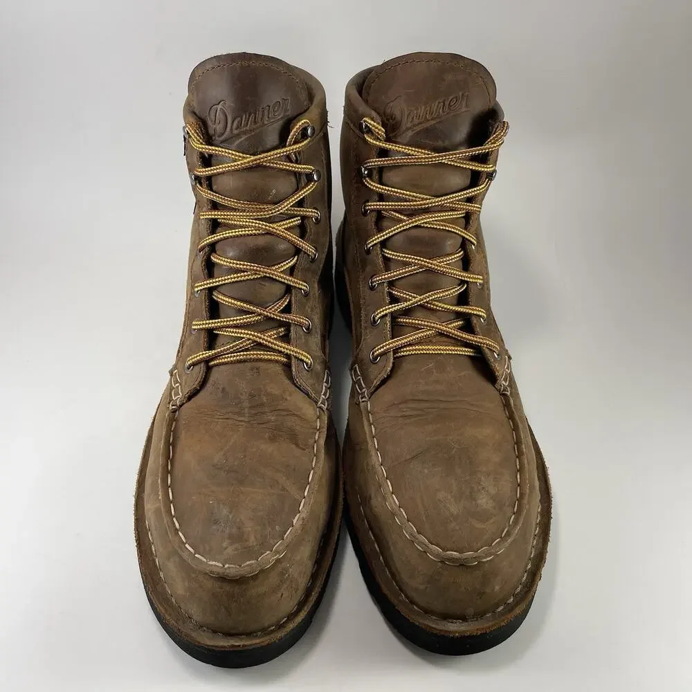 Danner Bull Run Moc Toe Boots Mens Size 10.5 D Brown Leather 6
